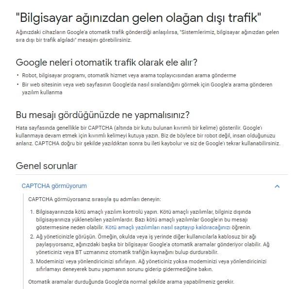 Bilgisayar Ağınızdan Gelen Sıra Dışı Bir Trafik Algıladı Bilgisayar Ağınızdan Gelen Sıra Dışı Bir Trafik Algıladı