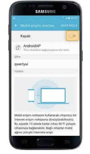 Galaxy S7 WI-FI bağlantı açma