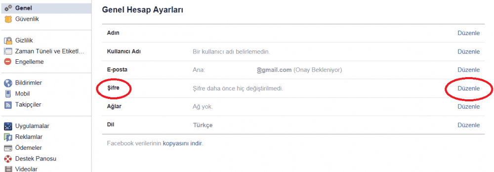 Facebook Şifre Değiştirme Resimli Anlatım Facebook şifresini değiştirme 2017