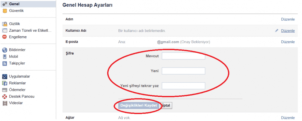 Facebook Şifre Değiştirme Resimli Anlatım Facebook şifresini değiştirme nasıl yapılır