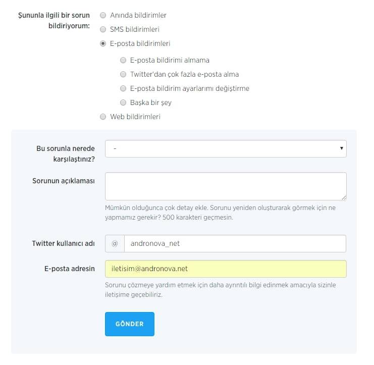Birisi Benim E-posta Hesabımla Twitter Hesabı Açmış biri benim mail adresimi kullanmış