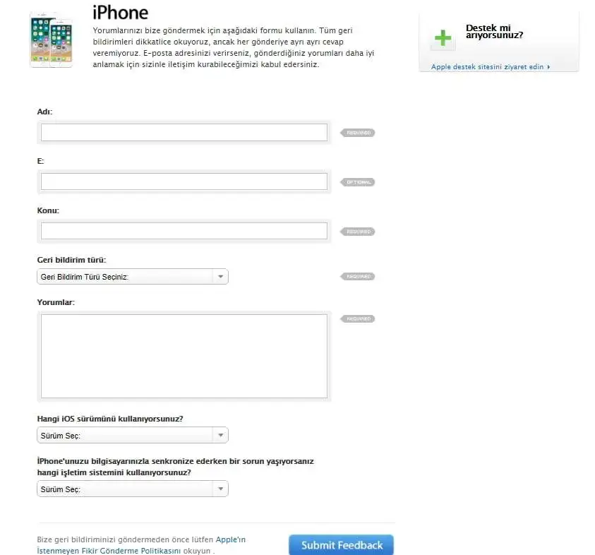 Apple Müşteri Hizmetleri Türkiye Telefon Numarası (iPhone) Apple iPhone müşteri hizmetleri Türkiye telefon numarası