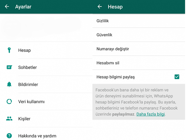 Telefonuma Virüs Girdi Sürekli Reklam Çıkıyor Android iPhone Whatsapp bilgi paylaşımı nasıl kapatılır?