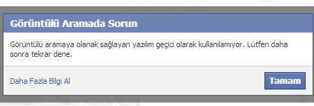 facebook yazılım geçici kullanılmıyor