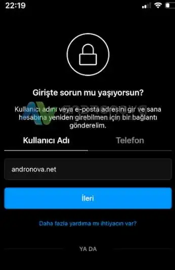 Instagram telefona kod gelmiyor