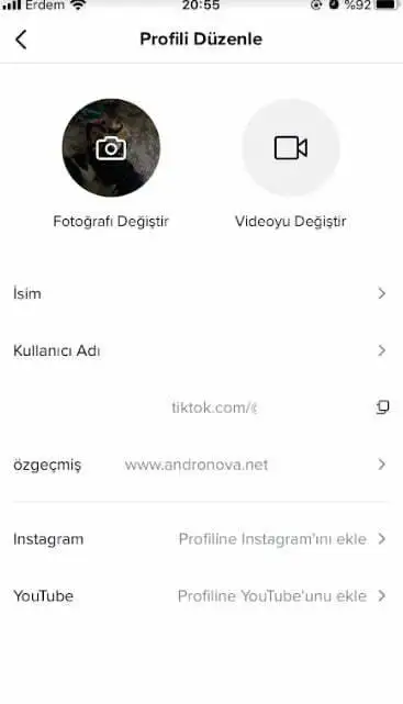 Tik Tok profil resmi nasıl değiştirilir