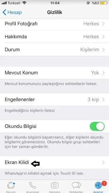 WhatsApp Parmak İzi Okuyucu Açma Kapatma iPhone WhatsApp yüz tanıma açma kapatma