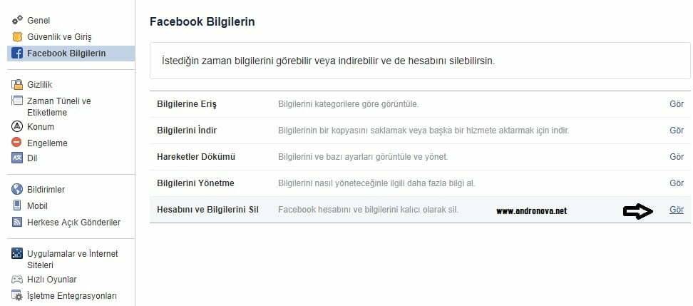 Facebook hesap silme resimli anlatımı