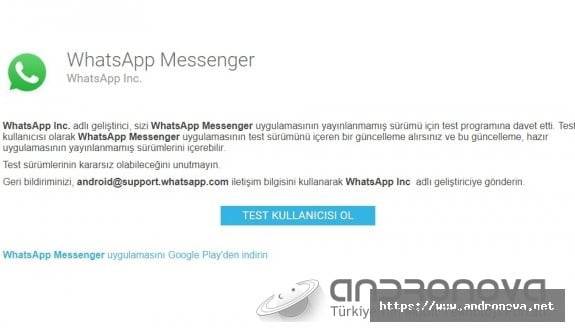 WhatsApp Test Programına Kayıt Olma ve Çıkma