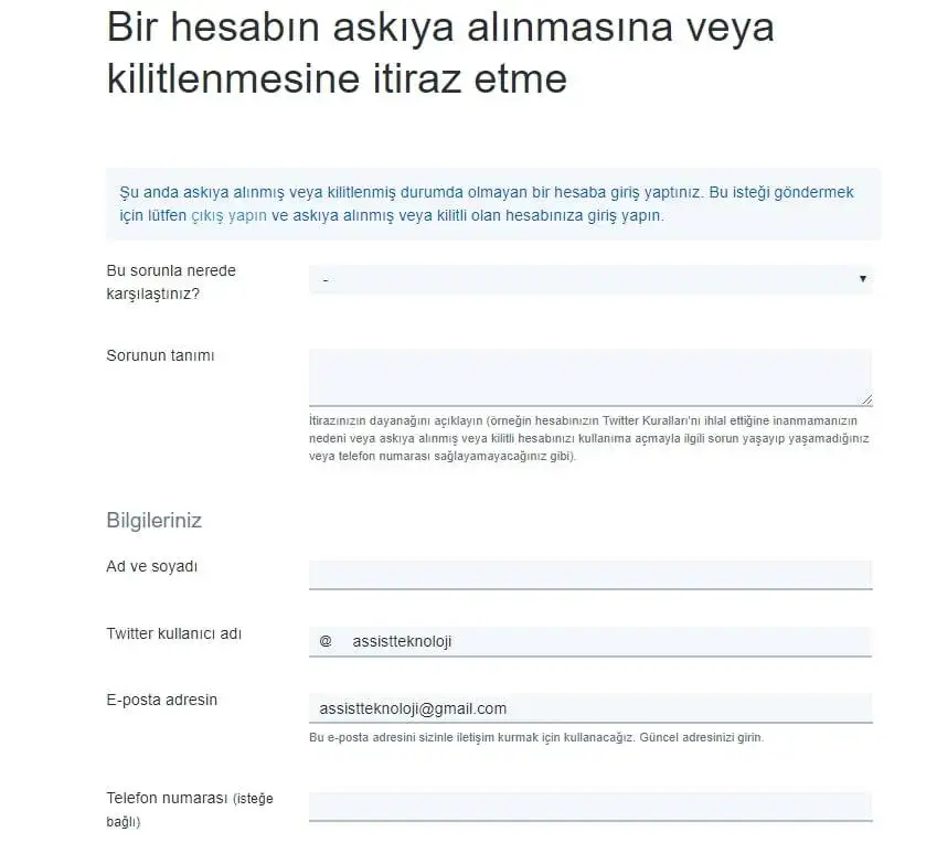Twitter hesabım kilitlendi nasıl açılır çözümü