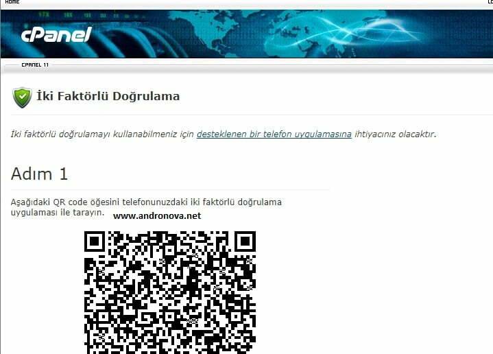 Cpanel İki Faktörlü Kimlik Doğrulama Cpanel iki faktörlü kimlik doğrulama nedir