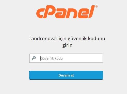 Cpanel İki Faktörlü Kimlik Doğrulama Cpanel iki faktörlü kimlik doğrulamayı açma