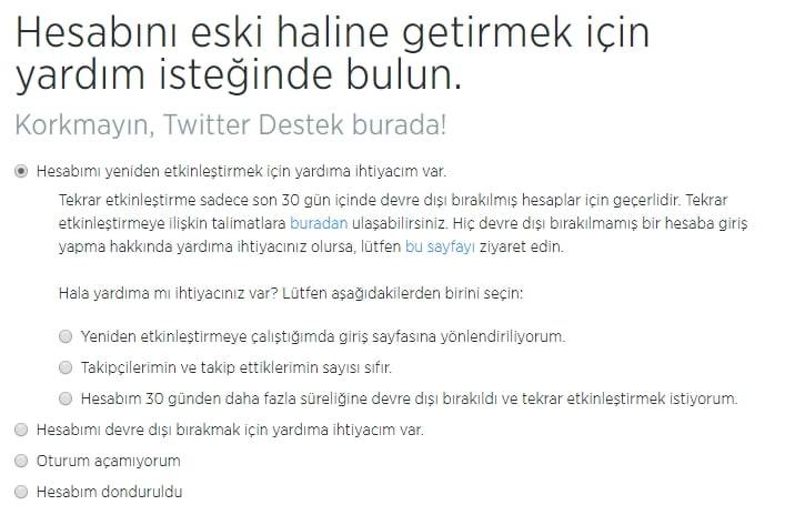 Twitter Hesabım Kapandı Nasıl Açılır Twitter hesabım kapandı