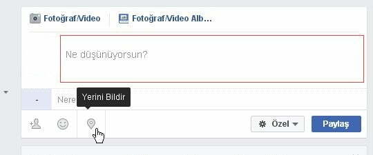 Facebook konum ekleme resimli anlatım