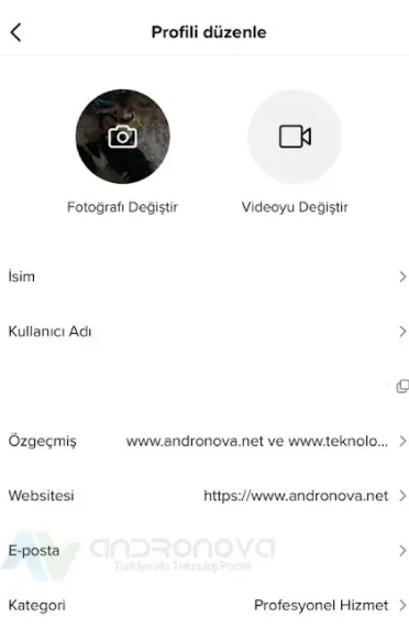 TikTok E-posta Adresini Değiştirme Silme