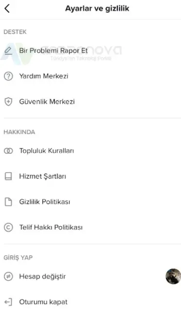 TikTok E-posta Adresini Değiştirme Silme