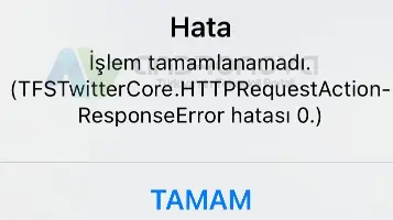 Twitter İşlem Tamamlanamadı Hatası
