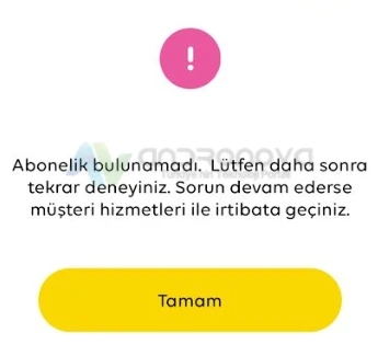 TV Plus Abonelik Bulunamadı Hatası