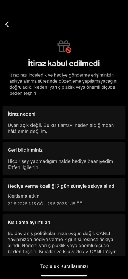 TikTok Canlı Yayında Hediye Verme Askıya Alındı (Hediye Gönderemiyorum)