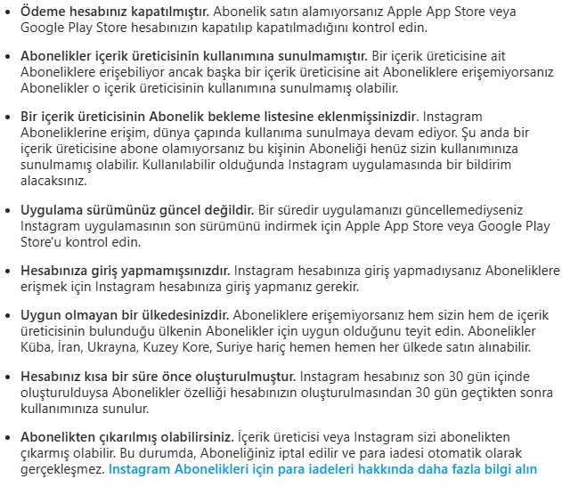 Instagram Şu anda Abone Olamazsın Seni Bekleme Listesine Ekledik Instagram Şu anda Abone Olamazsın Seni Bekleme Listesine Ekledik