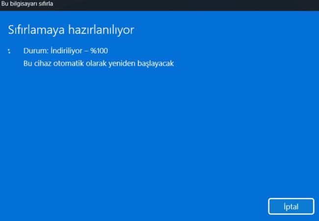 Windows 11 Sıfırlanmaya Hazırlanılıyor Ekranında Kalıyor Windows 11 Sıfırlanmaya Hazırlanılıyor Ekranında Kalıyor