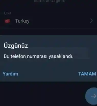 Telegram Bu Telefon Numarası Yasaklandı Hatası Nasıl Çözülür? Bu telefon numarası yasaklandı hatası ekranı