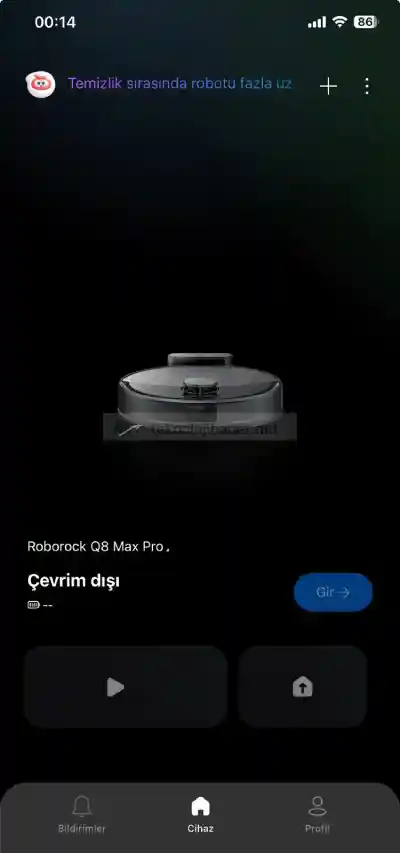 Roborock Robot Takılmış ve Ana Tekerlekler Sıkışmış Roborock tekerleri gitmiyor