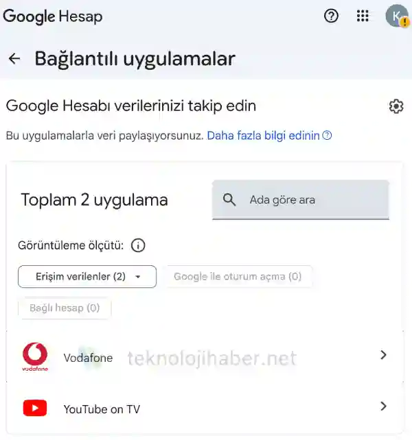 Gmail hesabına bağlı uygulamalar nasıl kaldırılır